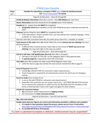 Document preview: PTRCB Form 3 Claim for Reimbursement - Corrective Action - Checklist - Montana