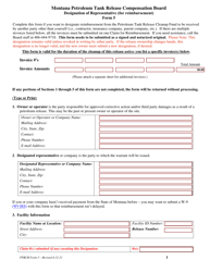 PTRCB Form 5 &quot;Designation of Representative (For Reimbursement)&quot; - Montana