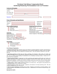 Document preview: Soil Boring/Monitoring Well Installation Unit Cost Worksheet - Montana