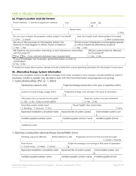 Business Application Form - Alternative Energy Revolving Loan Program (Aerlp) - Montana, Page 5