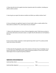 Driver Safety Regulation Waiver Request Form - Montana, Page 2