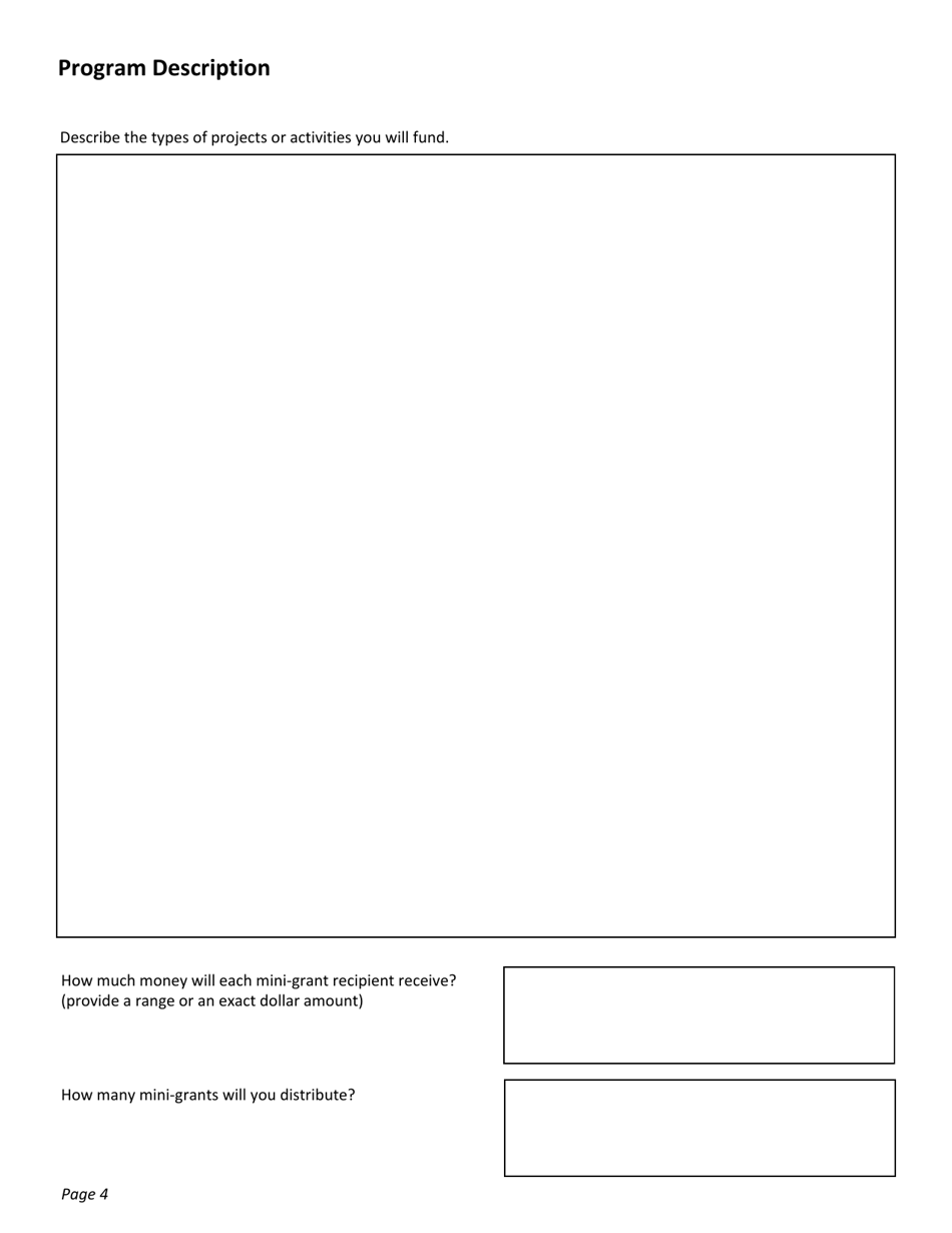 319 Application Form - Mini-Grant Programs - Montana, Page 4