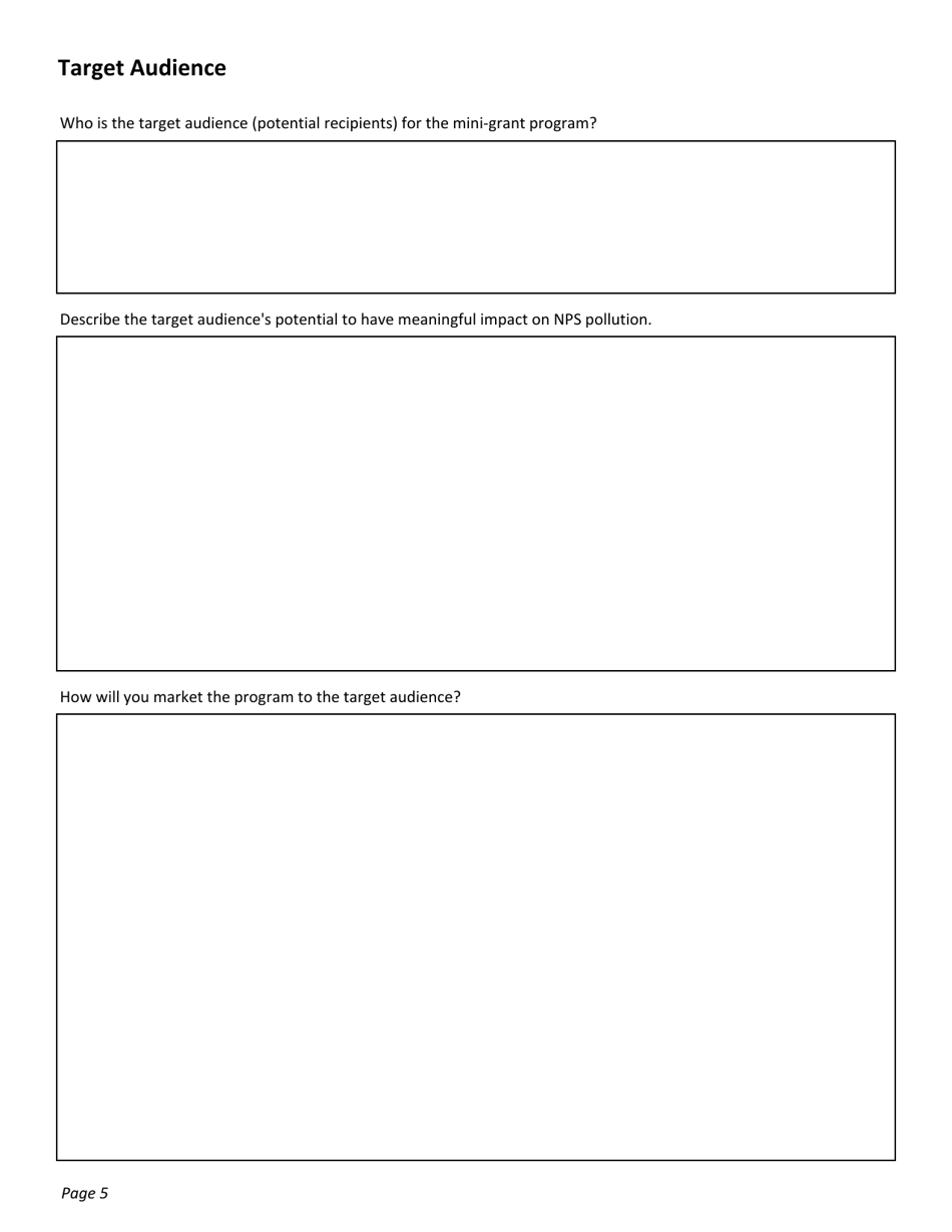 319 Application Form - Mini-Grant Programs - Montana, Page 5