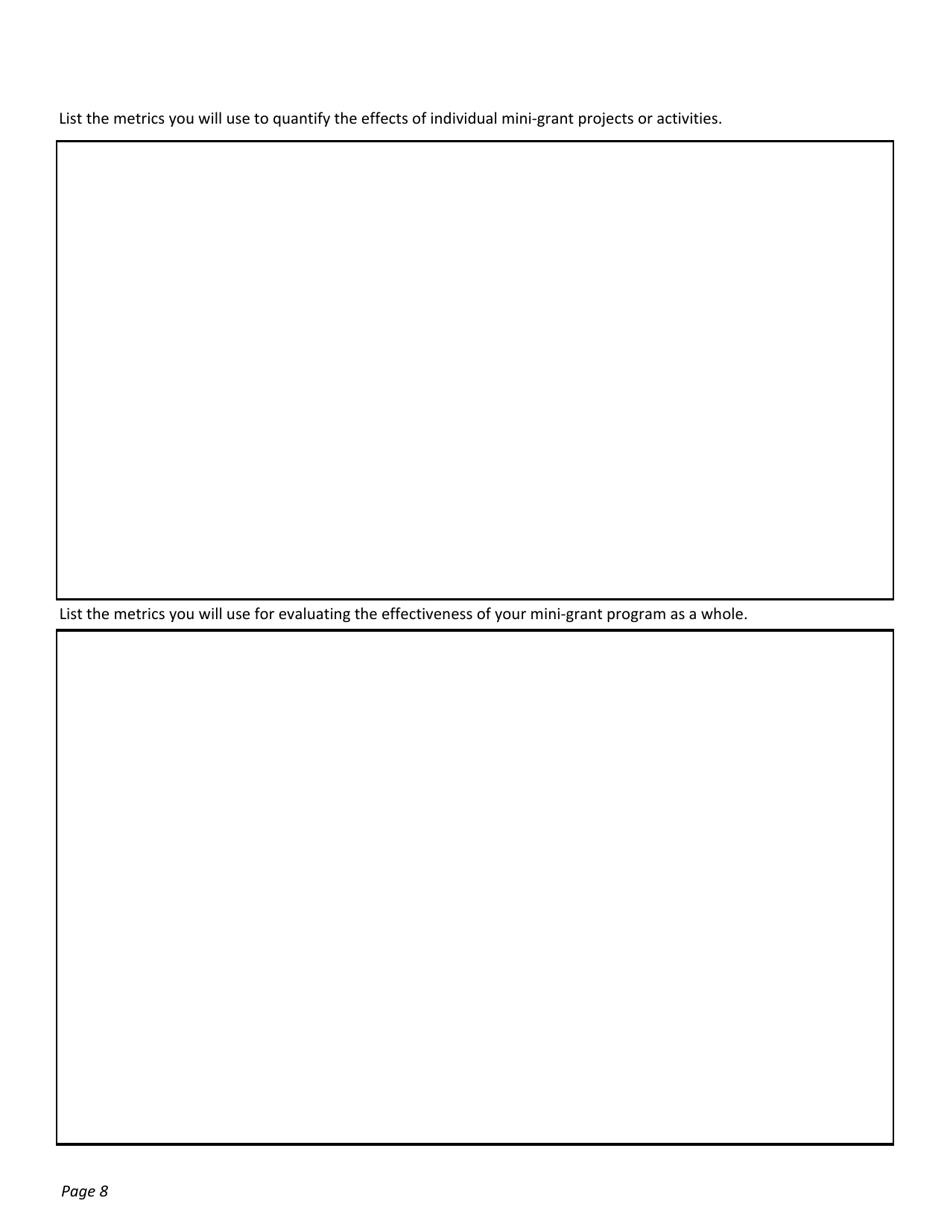 319 Application Form - Mini-Grant Programs - Montana, Page 8