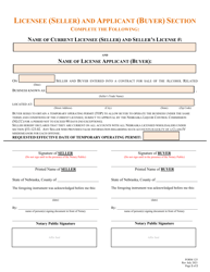 Form 125 Application for Temporary Operating Permit (Aka T.o.p.) - Nebraska, Page 2
