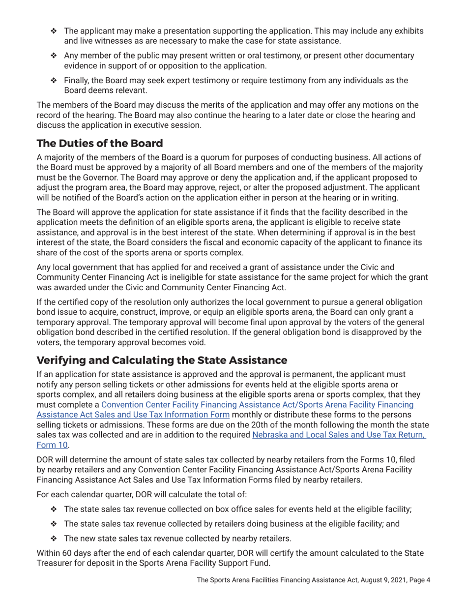 Nebraska Sports Arena Facilities Financing Assistance Application Checklist - Nebraska, Page 4