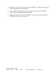 Instructions - Applying for a Harassment Restraining Order - Minnesota, Page 14