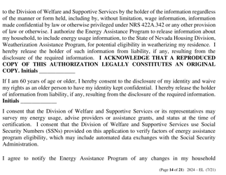 Form 2824-EL LP Energy Assistance Application - Large Print - Nevada, Page 22