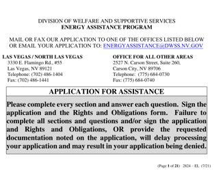 Form 2824-EL LP Energy Assistance Application - Large Print - Nevada, Page 9