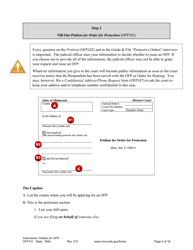 Form OFP101 Instructions - Asking for an Order for Protection (Ofp) - Minnesota, Page 5