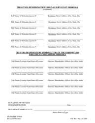 Application for Electronic Access of Records (Foreign Corporations) - Nebraska, Page 2
