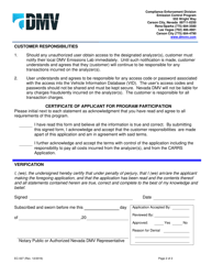 Form EC-027 Application for Participation &amp; Memorandum of Understanding - Nevada, Page 2