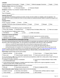 Form 12-1661E Application for Apprenticeship Training - Ontario, Canada, Page 2