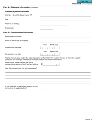 Form GST191-WS Construction Summary Worksheet - Canada, Page 2