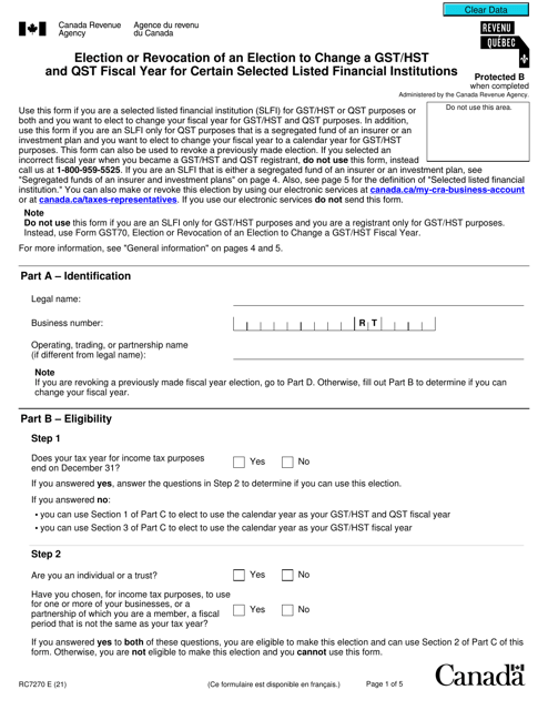 Form RC7270  Printable Pdf