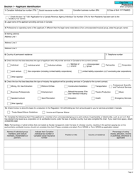 Form R105 Regulation 105 Waiver Application - Canada, Page 2