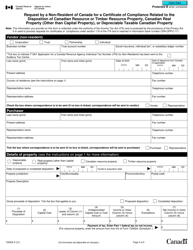 Form T2062A Request by a Non-resident of Canada for a Certificate of Compliance Related to the Disposition of Canadian Resource or Timber Resource Property, Canadian Real Property (Other Than Capital Property), or Depreciable Taxable Canadian Property - Canada, Page 5