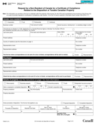 Form T2062 Request by a Non-resident of Canada for a Certificate of Compliance Related to the Disposition of Taxable Canadian Property - Canada, Page 5