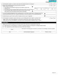 Form T2062 Request by a Non-resident of Canada for a Certificate of Compliance Related to the Disposition of Taxable Canadian Property - Canada, Page 6