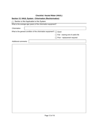 Qualified Person Assessment or Self-assessment - Checklist: Hauled Water (Haul) - Manitoba, Canada, Page 12