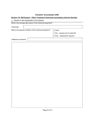 Qualified Person Assessment or Self-assessment - Checklist: Groundwater (Gw) - Manitoba, Canada, Page 24