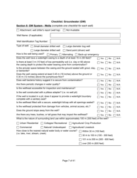 Qualified Person Assessment or Self-assessment - Checklist: Groundwater (Gw) - Manitoba, Canada, Page 7