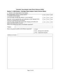 Qualified Person Assessment or Self-assessment - Checklist: Groundwater Under Direct Influence (Gudi) - Manitoba, Canada, Page 13