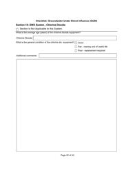 Qualified Person Assessment or Self-assessment - Checklist: Groundwater Under Direct Influence (Gudi) - Manitoba, Canada, Page 22