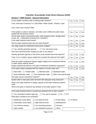 Qualified Person Assessment or Self-assessment - Checklist: Groundwater Under Direct Influence (Gudi) - Manitoba, Canada, Page 4