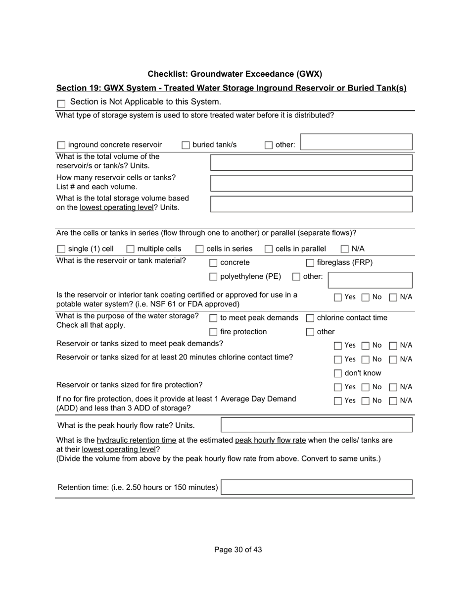 Qualified Person Assessment or Self-assessment - Checklist: Groundwater Exceedance (Gwx) - Manitoba, Canada, Page 30
