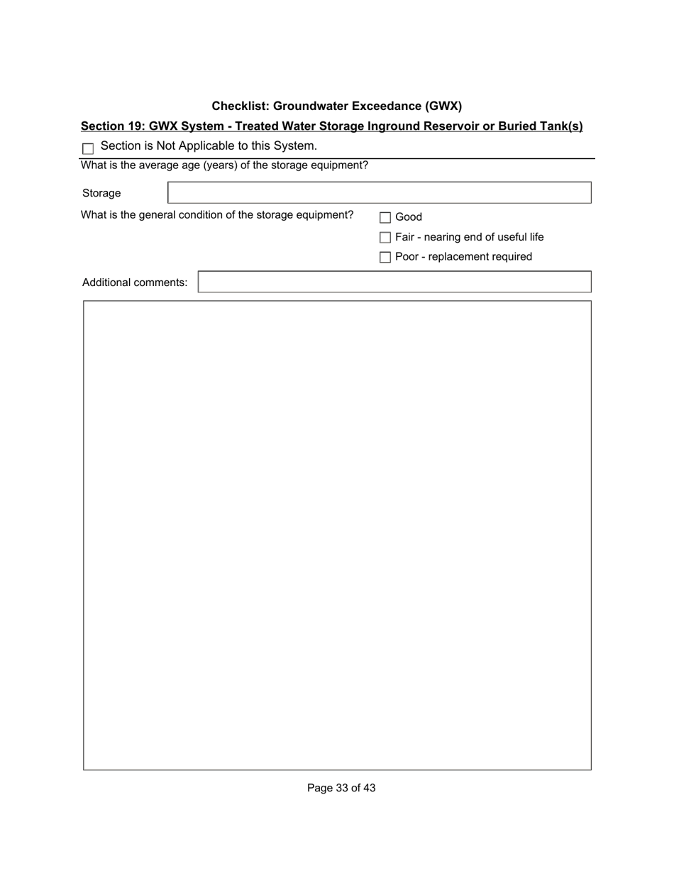 Qualified Person Assessment or Self-assessment - Checklist: Groundwater Exceedance (Gwx) - Manitoba, Canada, Page 33
