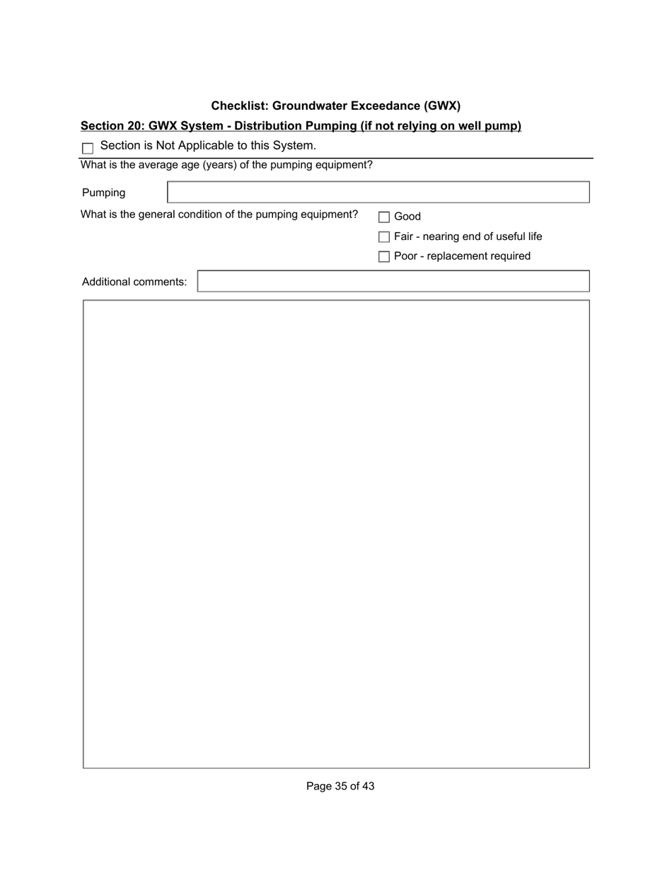 Qualified Person Assessment or Self-assessment - Checklist: Groundwater Exceedance (Gwx) - Manitoba, Canada, Page 35