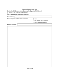 Qualified Person Assessment or Self-assessment - Checklist: Surface Water (SW) - Manitoba, Canada, Page 15