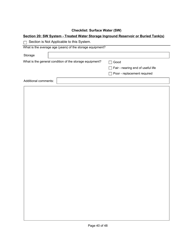 Qualified Person Assessment or Self-assessment - Checklist: Surface Water (SW) - Manitoba, Canada, Page 40