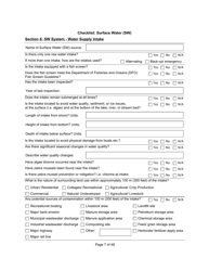 Qualified Person Assessment or Self-assessment - Checklist: Surface Water (SW) - Manitoba, Canada, Page 7