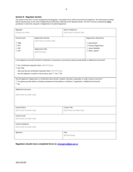 Labour Mobility Form - Verification of Registration - Prince Edward Island, Canada, Page 2