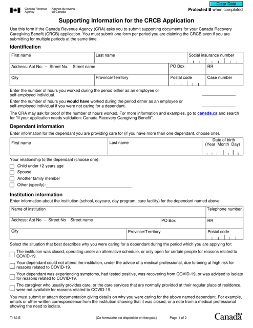 Form T182  Printable Pdf