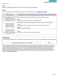 Form T182 Supporting Information for the Crcb Application - Canada, Page 2