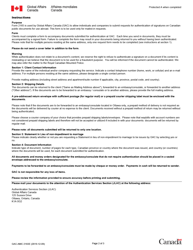 Form GAC-AMC2165 Request for Authentication Service - Canada (English/French), Page 2