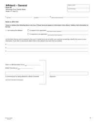 Form 45 (PFA762) Affidavit - General - British Columbia, Canada, Page 4