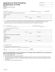 Form 16 (PFA724) Application for Order Prohibiting the Relocation of a Child - British Columbia, Canada, Page 4