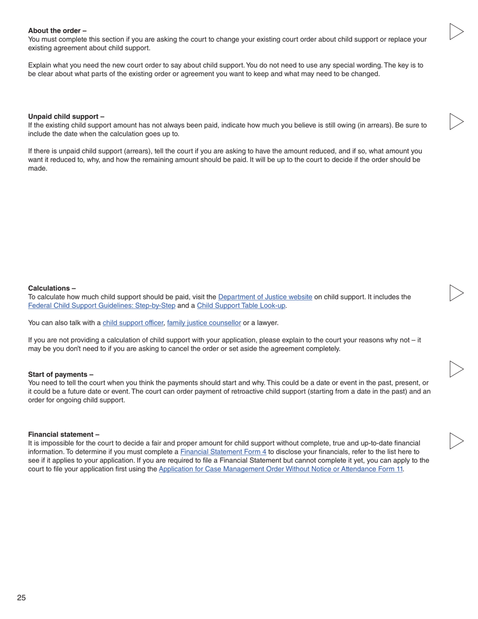 Form 3 (PFA712) Application About a Family Law Matter - British Columbia, Canada, Page 25