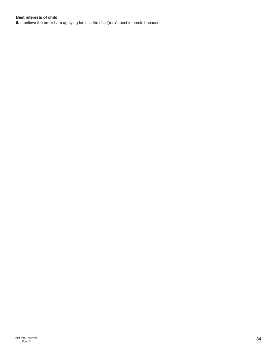 Form 3 (PFA712) Application About a Family Law Matter - British Columbia, Canada, Page 34