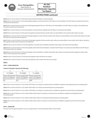 Form AU-202 Resident Wholesaler Cigarette Tax Report - New Hampshire, Page 6