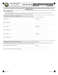 Form CD-57-HC-S Real Estate Transfer Tax Declaration of Consideration for Real Estate Holding Companies (Seller) - New Hampshire, Page 4