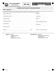 Form DP-156 Nursing Facility Quality Assessment Return - New Hampshire, Page 2