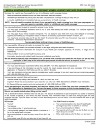 DFA Form 800 INSERT &quot;Medical Assistance for Children, Pregnant Women, &amp; Parent/Caretaker Relatives Insert&quot; - New Hampshire