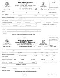 Form RDMV635 Commercial Boat License - New Hampshire, Page 2