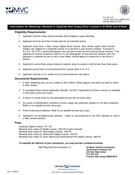 Form GU-11 Application for Obtaining a Renewal or Duplicate New Jersey Driver License or Id While out-Of-State - New Jersey, Page 2