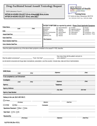 Form SLDTOX500 &quot;Drug-Facilitated Sexual Assault Toxicology Request&quot; - New Mexico